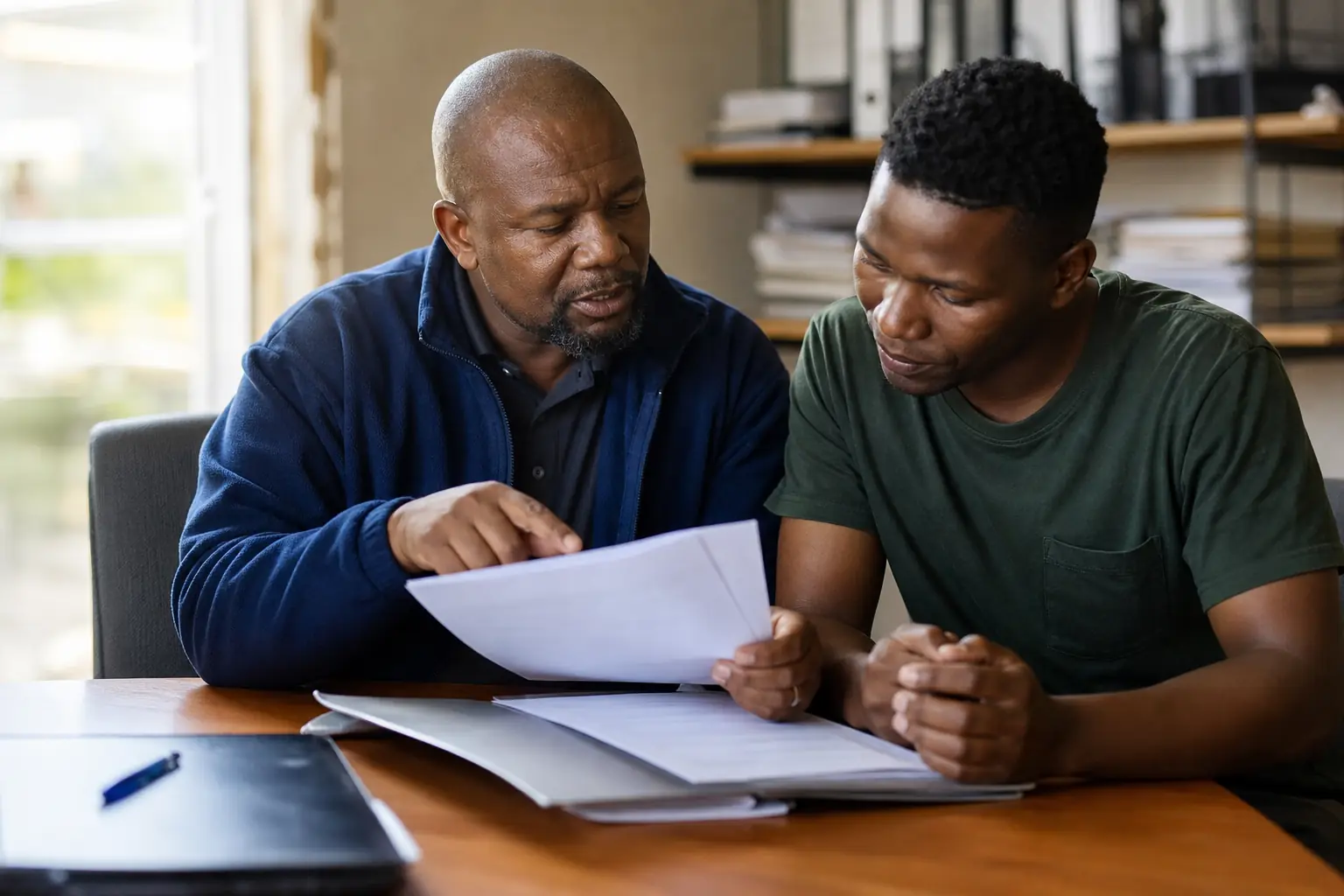 A NOWUSA representative advising a worker about their rights